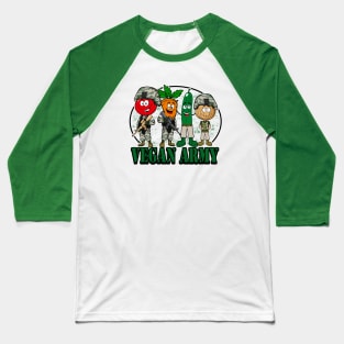 Vegan Army Baseball T-Shirt